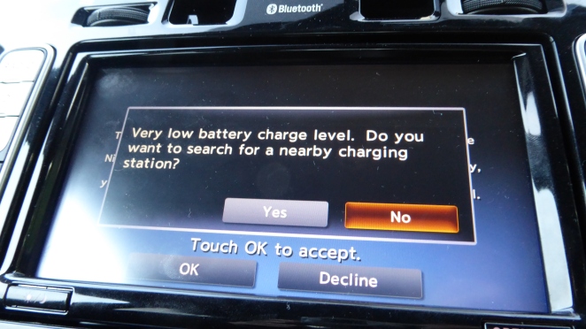Even the LEAF was worried. Not that it could find any charging stations in mid-Wales!